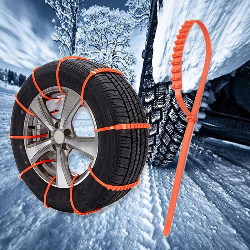 Emergency Tire Traction Straps for Snow, Ice & Mud – Universal Fit Anti-Slip Car Chains for Winter Driving | Thomler