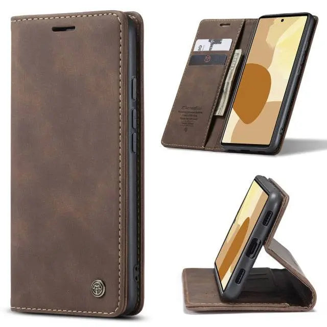 Premium Folio Phone Cover with Card Slots for Google Pixel 6 & 6 Pro – Leather-Finish Flip Case | Thomler