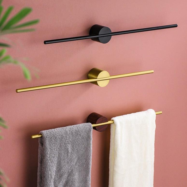 Wall-Mount Towel Bar – Brushed Aluminum Rod with Adjustable Rail for Bathroom & Spa | Thomler
