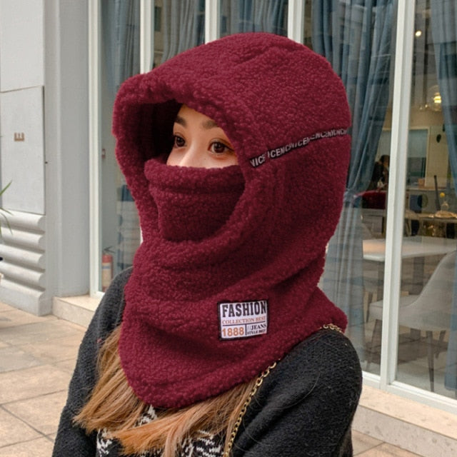 Insulated Winter Hood Hat with Visor – Fleece-Lined Stretch-Fit Beanie for Cold Weather | Thomler
