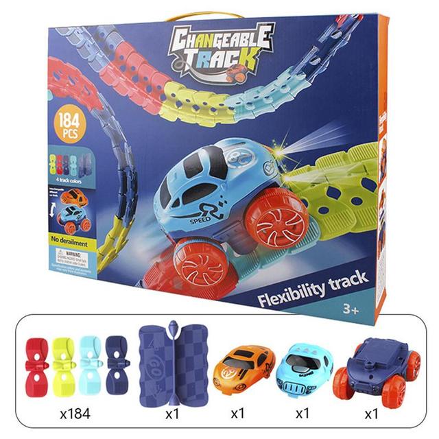 Race Track Plastic Flexible Magnetic Car Playset Colourful Educational Toy For Children Creative Building Game | Thomler