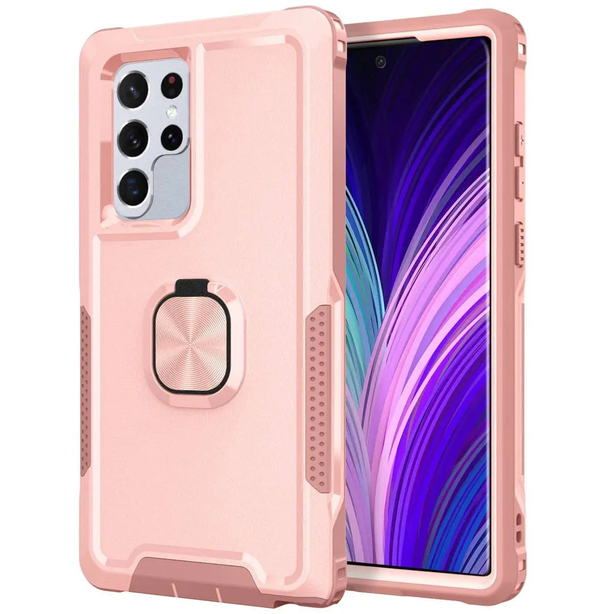 Rugged Armor Galaxy S22 Case with Kickstand – 360° Drop Protection, Shock-Absorbing Frame for S22, Plus & Ultra | Thomler