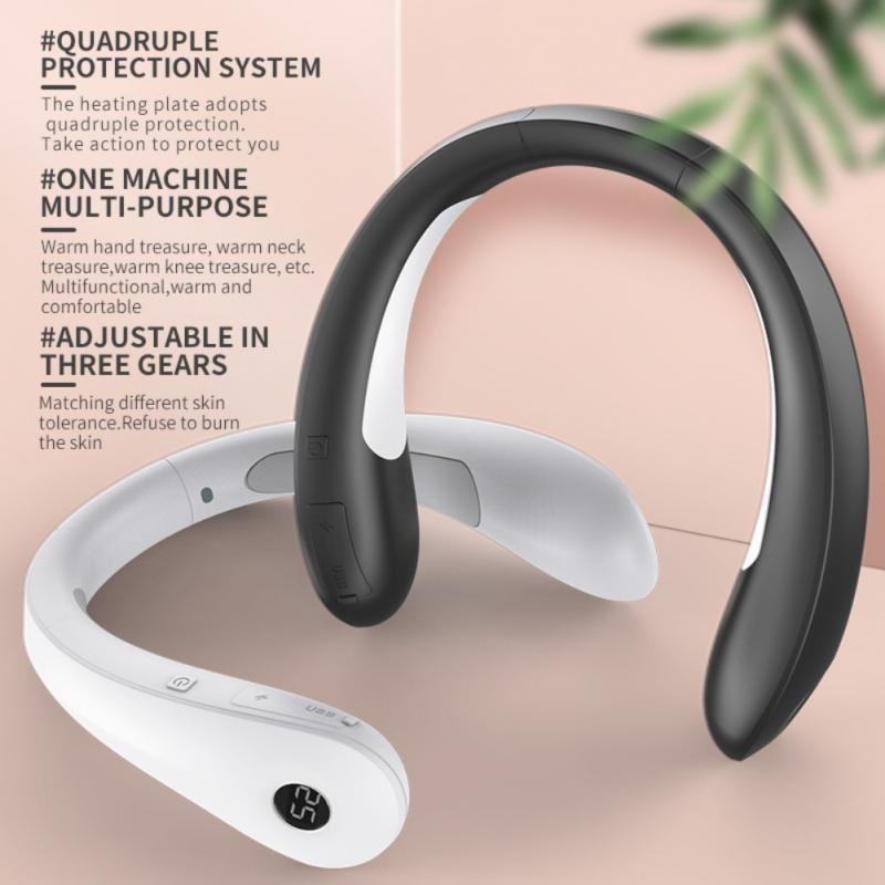Rechargeable Wearable Neck Heater with Temperature Control & Digital Display for Winter | Thomler