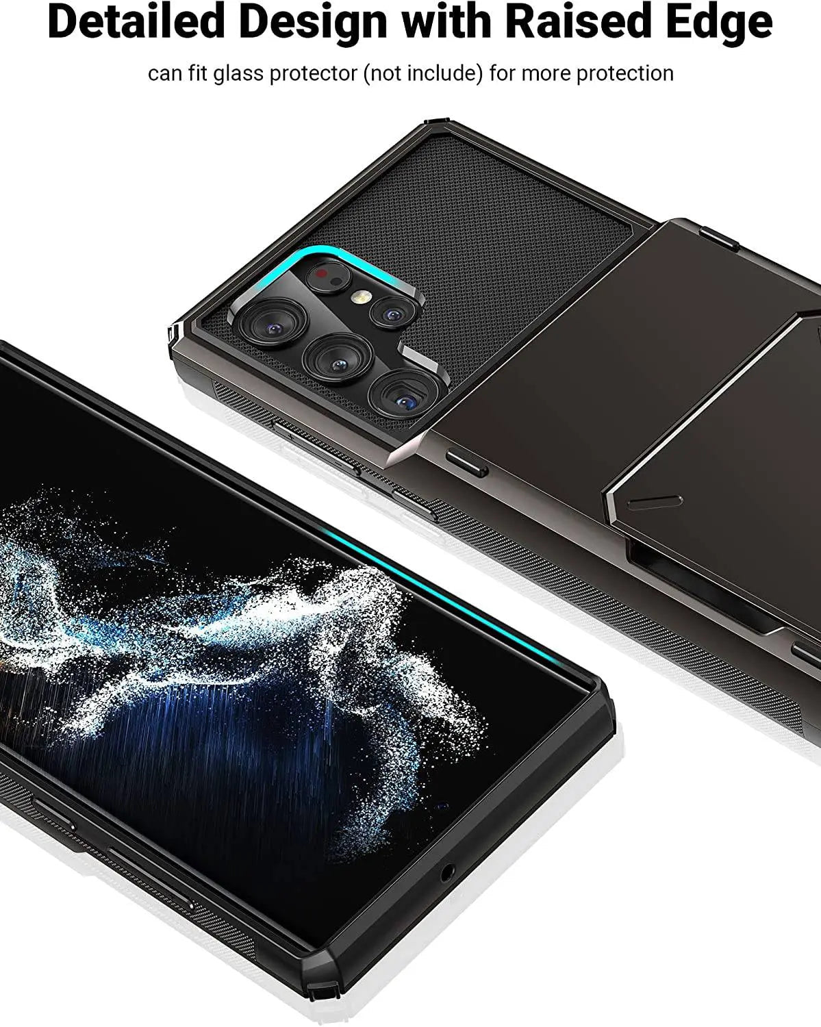 Rugged Drop-Guard Case with Card Slots for Samsung Galaxy S22 Series – Ultra, Plus & Standard Models | Thomler