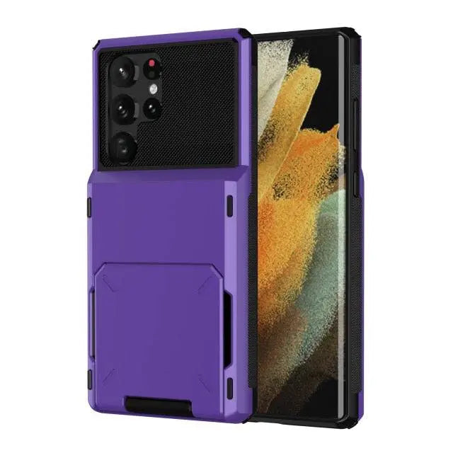 Rugged Drop-Guard Case with Card Slots for Samsung Galaxy S22 Series – Ultra, Plus & Standard Models | Thomler