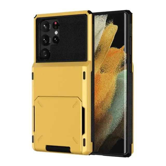 Rugged Drop-Guard Case with Card Slots for Samsung Galaxy S22 Series – Ultra, Plus & Standard Models | Thomler