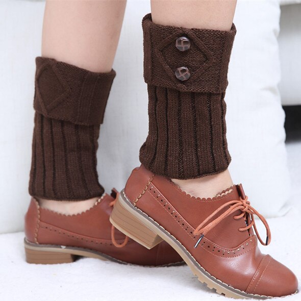 Knit Leg Warmers with Button Detail – Stretchy Cable-Knit Boot Cuffs for Winter | Thomler