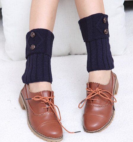 Knit Leg Warmers with Button Detail – Stretchy Cable-Knit Boot Cuffs for Winter | Thomler