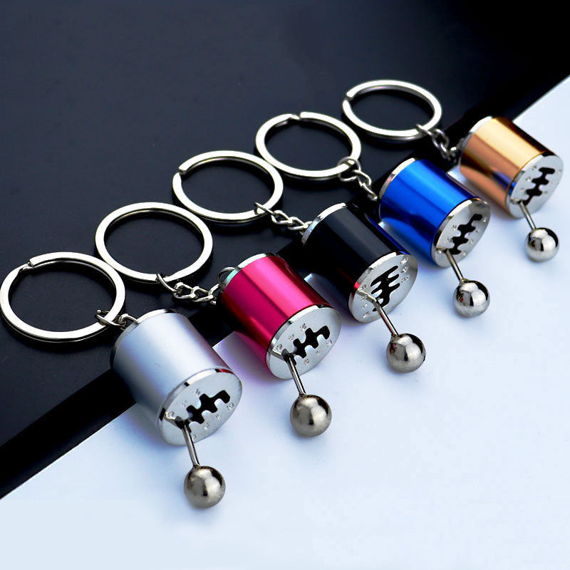 Metal Gear Shift Keychain with Moving Shifter for Car Enthusiasts | Manual Transmission Key Ring Accessory for Men & Women | Automotive Gift | Thomler