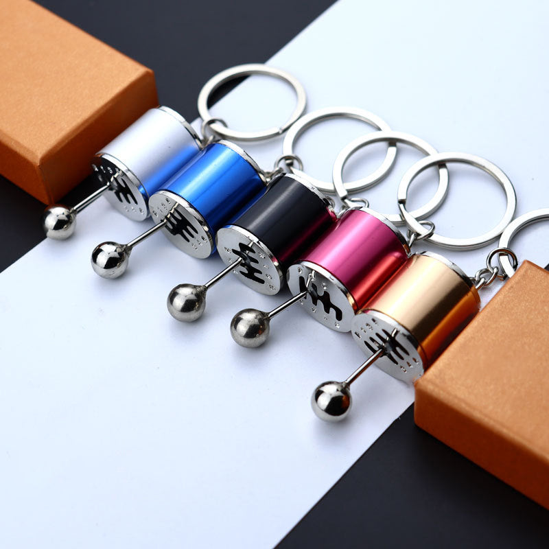 Metal Gear Shift Keychain with Moving Shifter for Car Enthusiasts | Manual Transmission Key Ring Accessory for Men & Women | Automotive Gift | Thomler