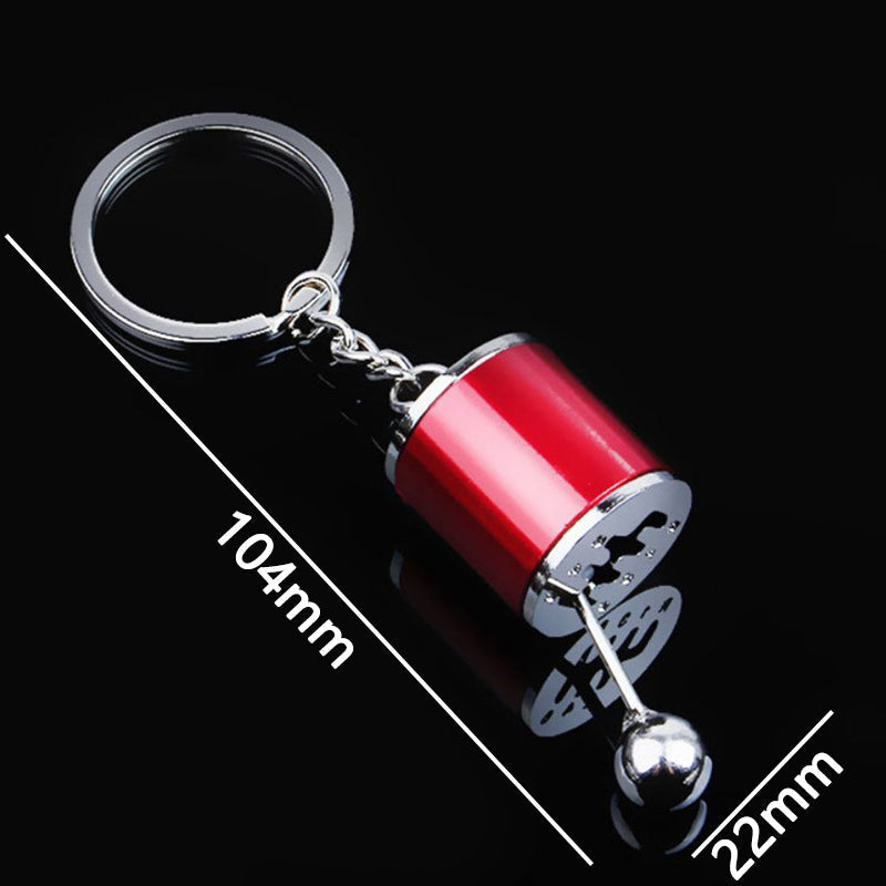 Metal Gear Shift Keychain with Moving Shifter for Car Enthusiasts | Manual Transmission Key Ring Accessory for Men & Women | Automotive Gift | Thomler