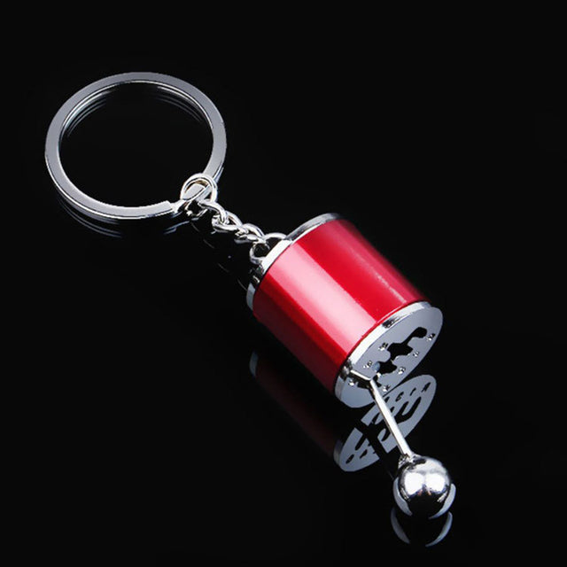 Metal Gear Shift Keychain with Moving Shifter for Car Enthusiasts | Manual Transmission Key Ring Accessory for Men & Women | Automotive Gift | Thomler