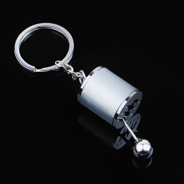 Metal Gear Shift Keychain with Moving Shifter for Car Enthusiasts | Manual Transmission Key Ring Accessory for Men & Women | Automotive Gift | Thomler