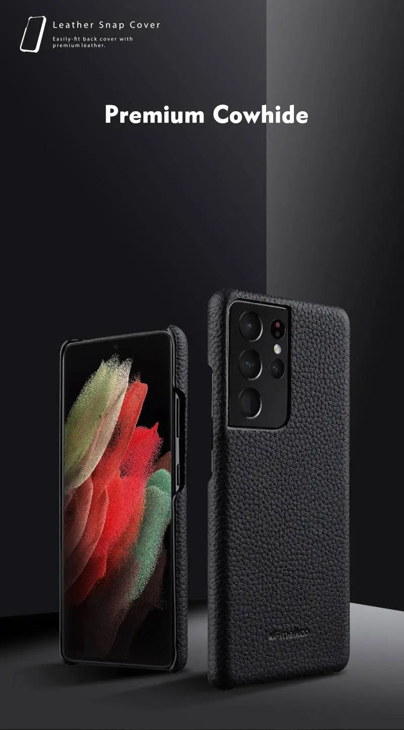 Leather Wallet Phone Case for Samsung Galaxy S22 Ultra S21 S20 Plus – Built-In Card Slots & Full Button Access | Thomler