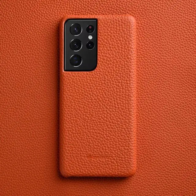 Leather Wallet Phone Case for Samsung Galaxy S22 Ultra S21 S20 Plus – Built-In Card Slots & Full Button Access | Thomler