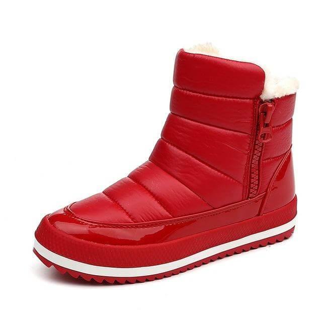 Women's Zip-Up Winter Ankle Boots with Plush Lining – Flat Sole Comfort Booties for Cold Weather & Snow | Thomler