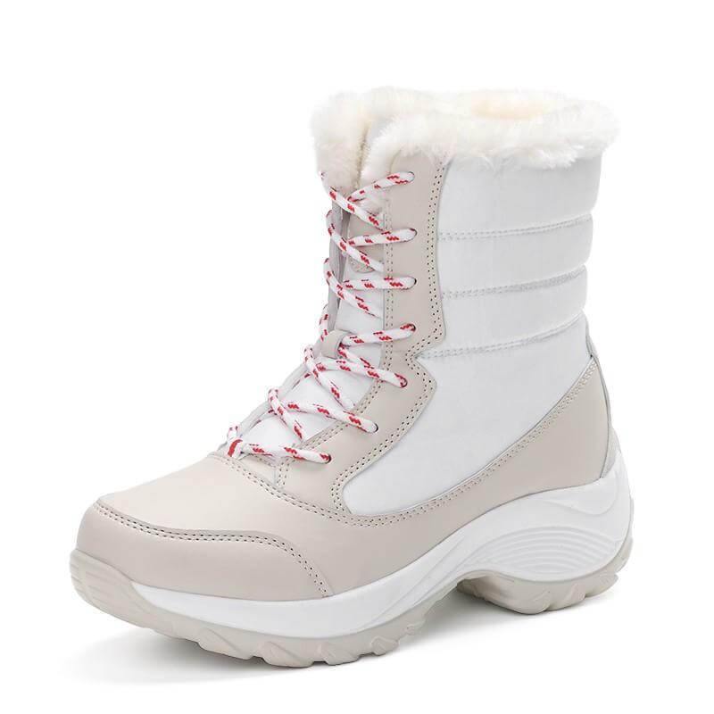 Women's Ankle Snow Boots – Waterproof Insulated Winter Footwear with Slip-On Design, Platform Sole & Plush Lining for Cold Weather | Thomler