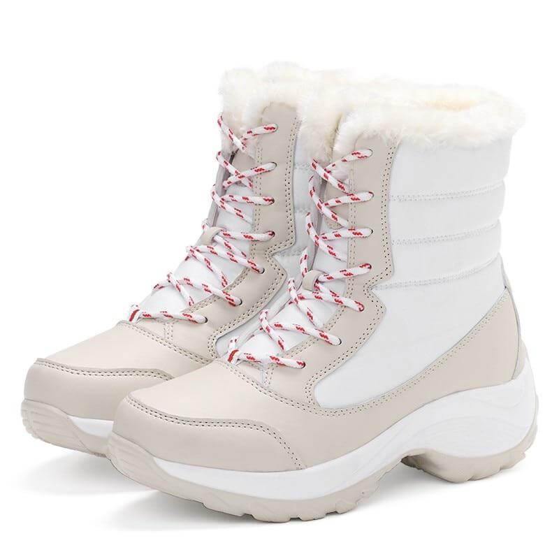 Women's Ankle Snow Boots – Waterproof Insulated Winter Footwear with Slip-On Design, Platform Sole & Plush Lining for Cold Weather | Thomler