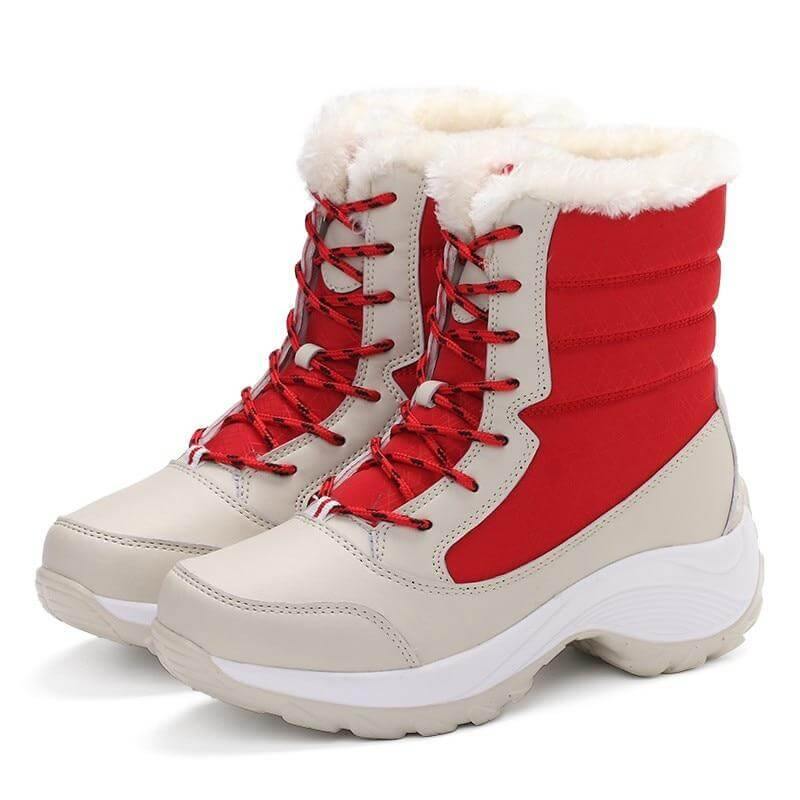 Women's Ankle Snow Boots – Waterproof Insulated Winter Footwear with Slip-On Design, Platform Sole & Plush Lining for Cold Weather | Thomler