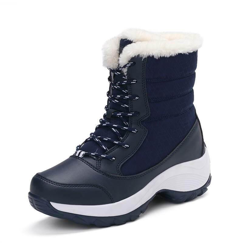 Women's Ankle Snow Boots – Waterproof Insulated Winter Footwear with Slip-On Design, Platform Sole & Plush Lining for Cold Weather | Thomler