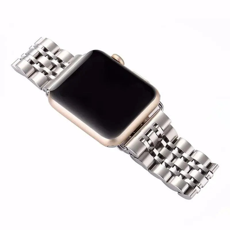 Premium Metal Three-Row Chain Watch Strap – 38mm–49mm Sizes, 4 Finishes – Compatible with Latest & Legacy Apple Watches | Thomler