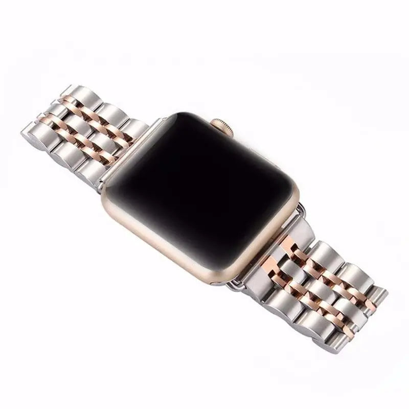 Premium Metal Three-Row Chain Watch Strap – 38mm–49mm Sizes, 4 Finishes – Compatible with Latest & Legacy Apple Watches | Thomler
