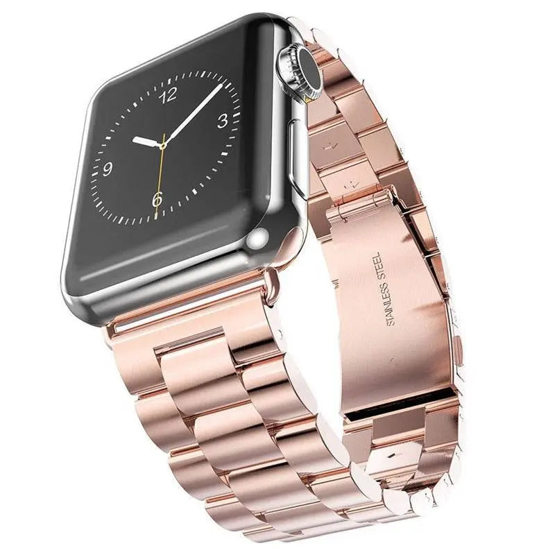Precision Stainless Steel Link Bracelet for Apple Watch – 38mm to 49mm Connector Fit – Adjustable Wrist Band with Butterfly Clasp for | Thomler