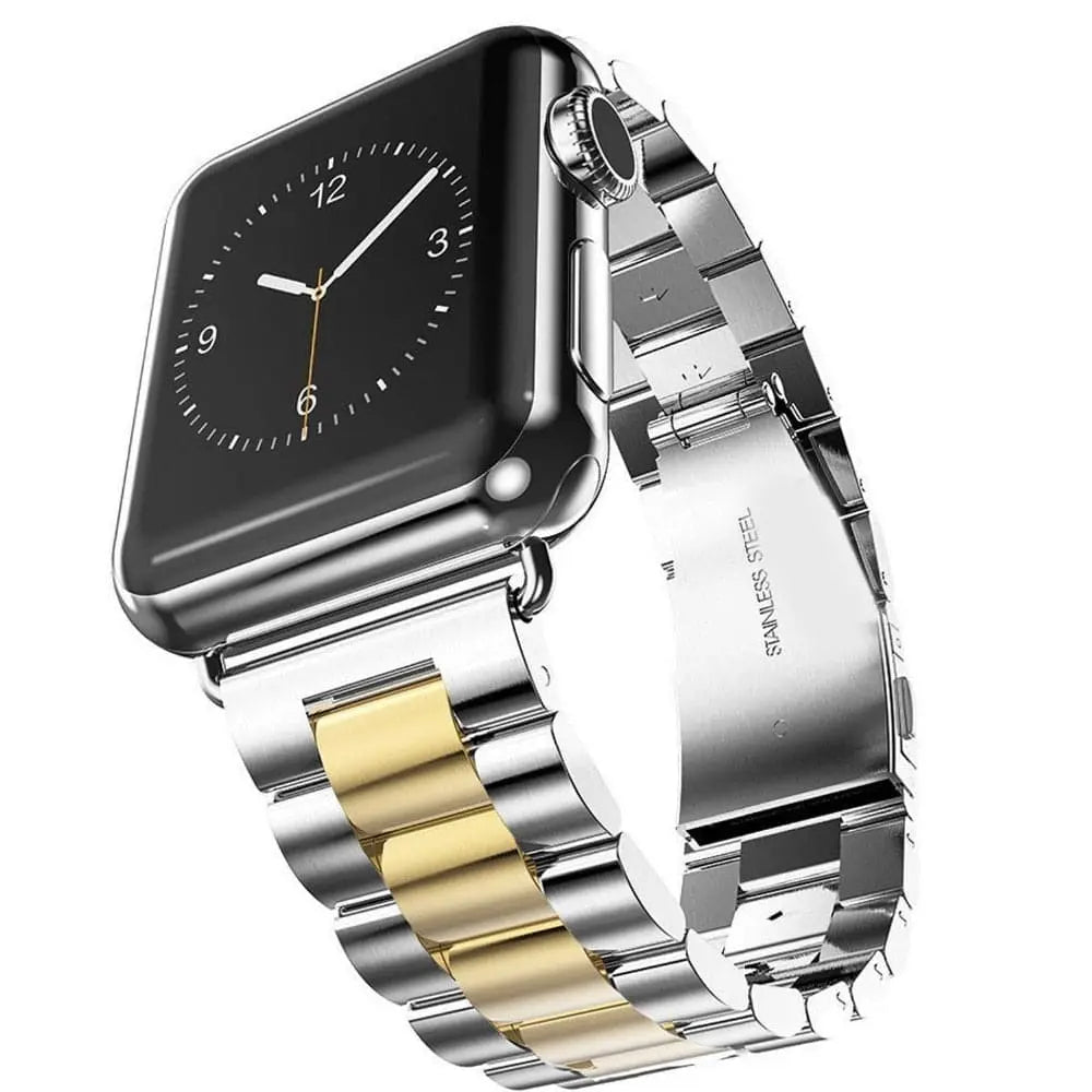 Precision Stainless Steel Link Bracelet for Apple Watch – 38mm to 49mm Connector Fit – Adjustable Wrist Band with Butterfly Clasp for | Thomler