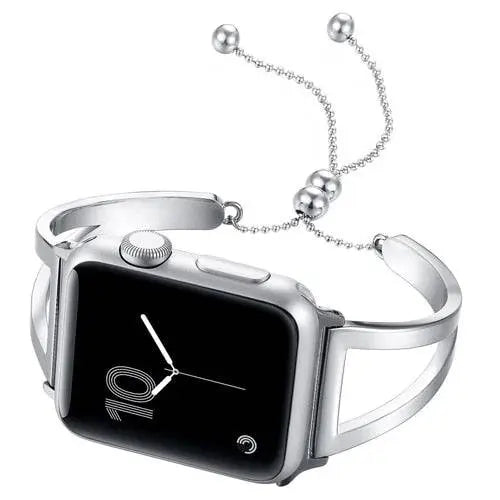 Jewelry-Style Cuff Bracelet Strap for Apple Watch 42mm & 38mm – Dressy Metal Link Band for Women | Thomler