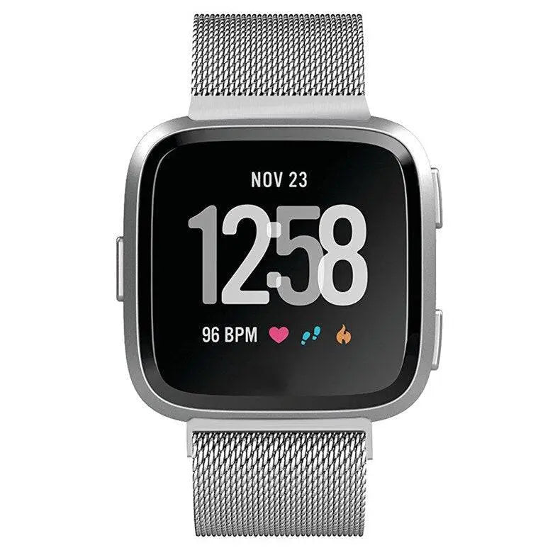 Milanese Loop Wristband for Fitbit Versa – Adjustable Stainless Steel Mesh Strap with Magnetic Closure | Thomler