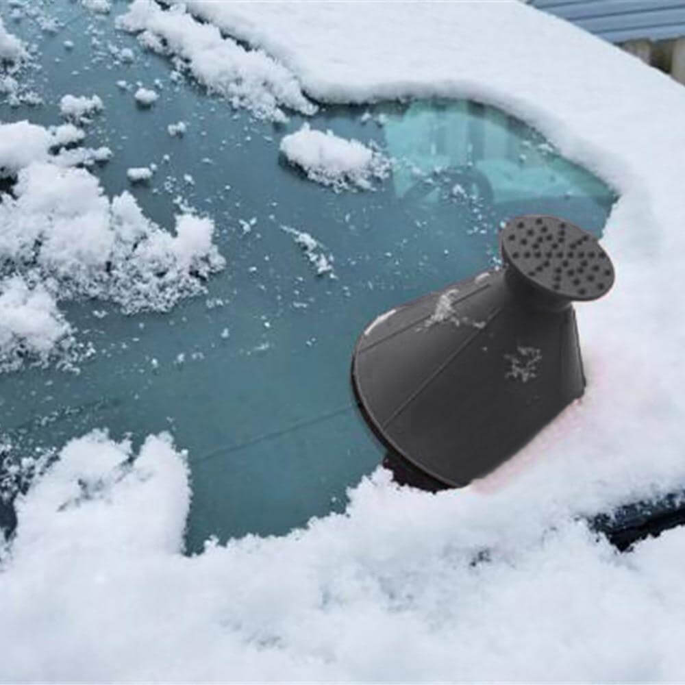 Conical Windshield Ice Scraper for Cars – 360° Clearing Tool with Ice Breaker Tip | Thomler