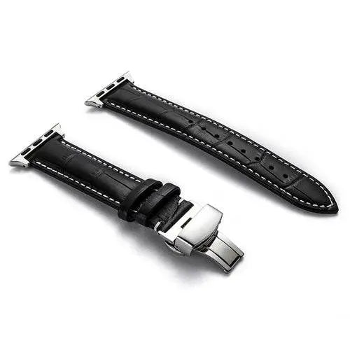 Full-Grain Leather Replacement Wristband for 38–46mm Smart Watches – Buckle Closure, Multiple Finishes | Thomler
