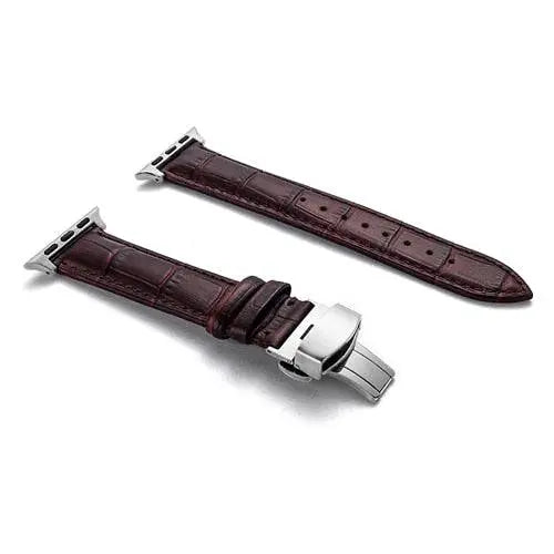 Full-Grain Leather Replacement Wristband for 38–46mm Smart Watches – Buckle Closure, Multiple Finishes | Thomler