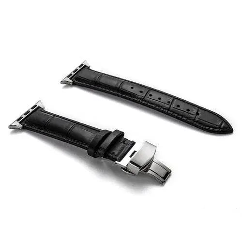 Full-Grain Leather Replacement Wristband for 38–46mm Smart Watches – Buckle Closure, Multiple Finishes | Thomler