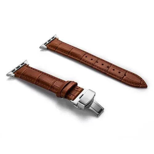 Full-Grain Leather Replacement Wristband for 38–46mm Smart Watches – Buckle Closure, Multiple Finishes | Thomler
