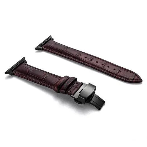 Full-Grain Leather Replacement Wristband for 38–46mm Smart Watches – Buckle Closure, Multiple Finishes | Thomler