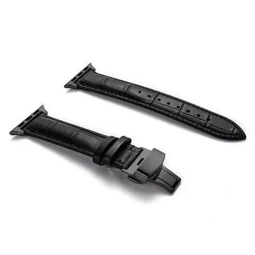 Full-Grain Leather Replacement Wristband for 38–46mm Smart Watches – Buckle Closure, Multiple Finishes | Thomler