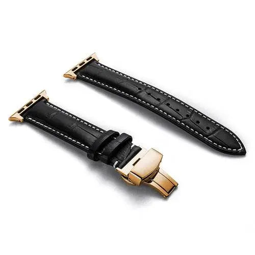 Full-Grain Leather Replacement Wristband for 38–46mm Smart Watches – Buckle Closure, Multiple Finishes | Thomler