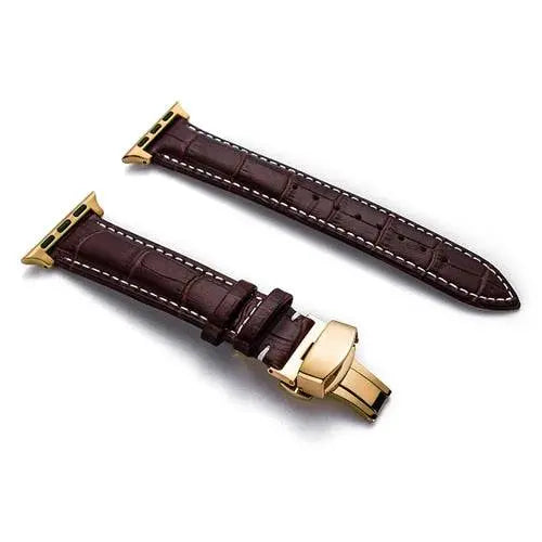 Full-Grain Leather Replacement Wristband for 38–46mm Smart Watches – Buckle Closure, Multiple Finishes | Thomler