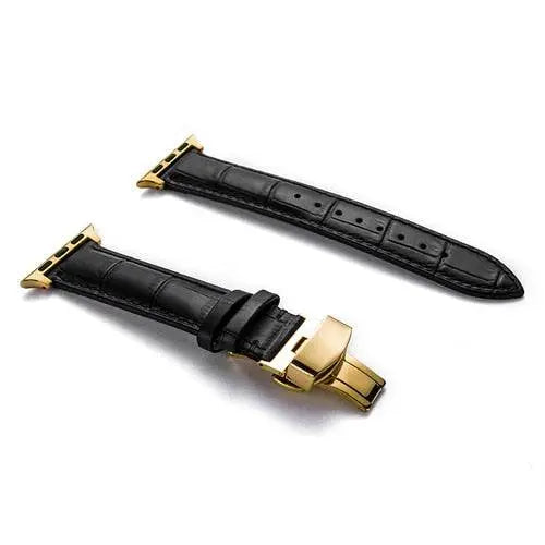 Full-Grain Leather Replacement Wristband for 38–46mm Smart Watches – Buckle Closure, Multiple Finishes | Thomler