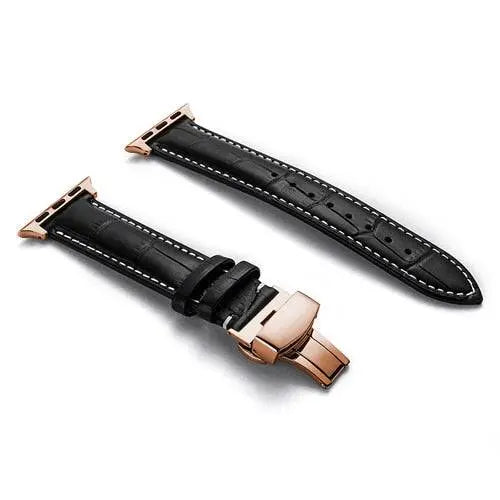 Full-Grain Leather Replacement Wristband for 38–46mm Smart Watches – Buckle Closure, Multiple Finishes | Thomler