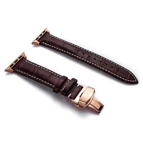 Full-Grain Leather Replacement Wristband for 38–46mm Smart Watches – Buckle Closure, Multiple Finishes | Thomler
