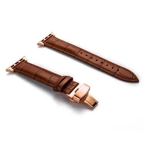 Full-Grain Leather Replacement Wristband for 38–46mm Smart Watches – Buckle Closure, Multiple Finishes | Thomler