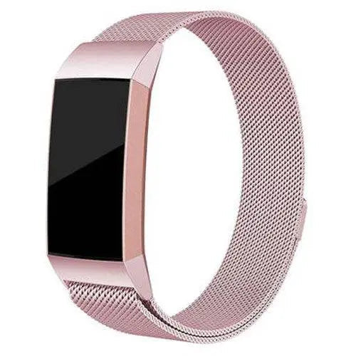 Adjustable Stainless Steel Mesh Fitness Tracker Band for Fitbit Charge 3 & 4 | Replacement Strap Wristband with Magnetic Clasp in Multiple | Thomler