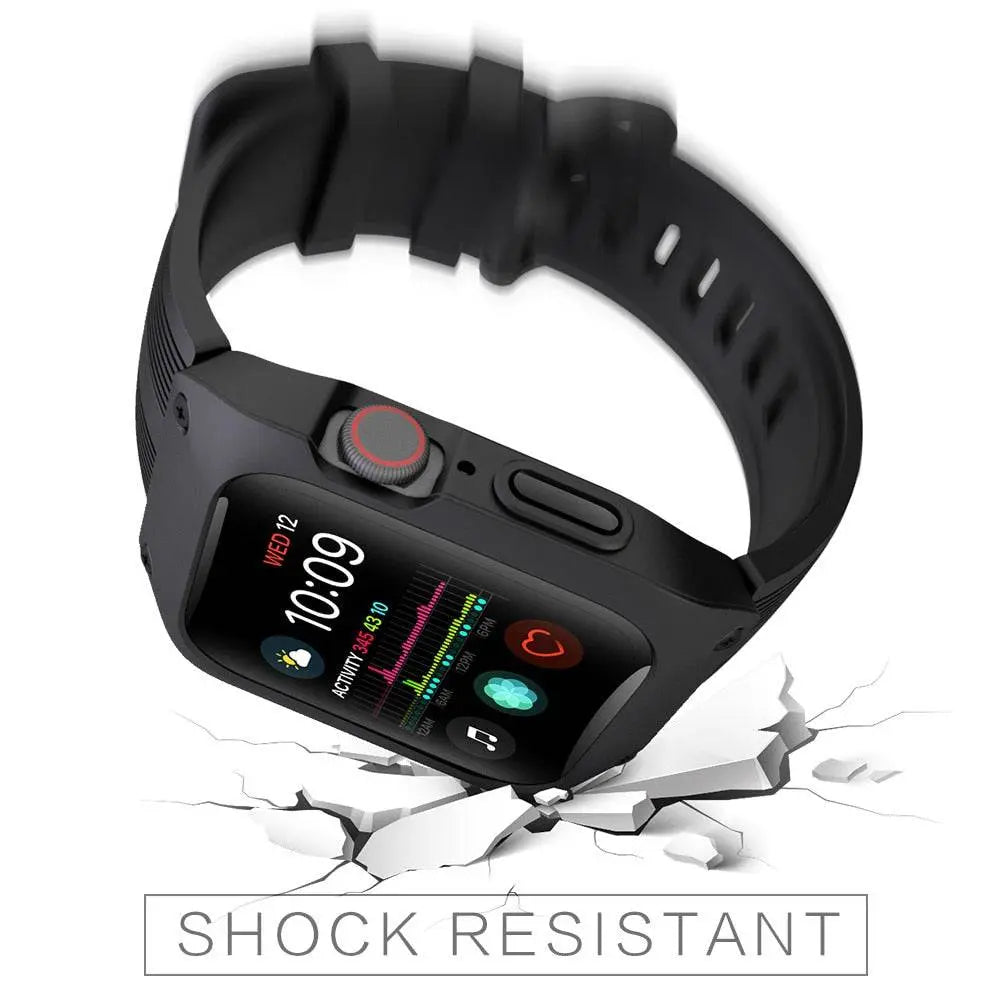 Rugged Protective Case & Band Set for 44mm Apple Watch Series 4/5 – Dual-Layer Defense with Sport Strap | Thomler