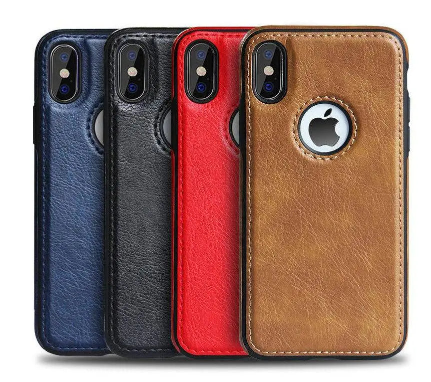 Vintage Leather iPhone Case | Precise Fit Shell for iPhone 6-XR with Raised Edges & Camera Protection | Grip-Enhanced Phone Cover | Thomler