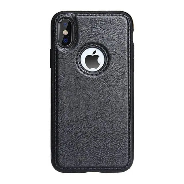 Vintage Leather iPhone Case | Precise Fit Shell for iPhone 6-XR with Raised Edges & Camera Protection | Grip-Enhanced Phone Cover | Thomler