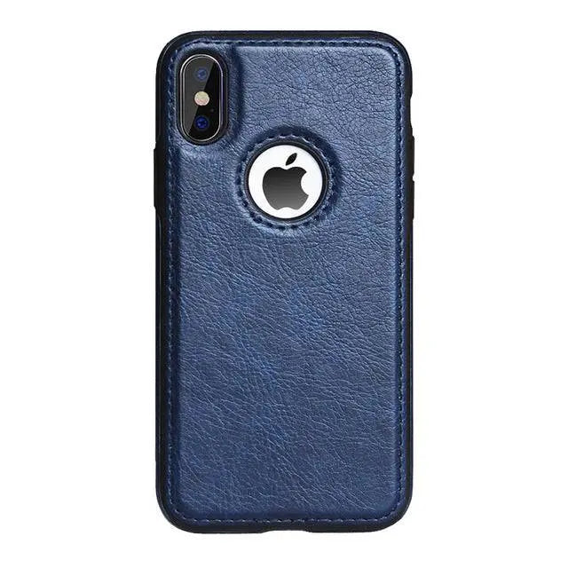 Vintage Leather iPhone Case | Precise Fit Shell for iPhone 6-XR with Raised Edges & Camera Protection | Grip-Enhanced Phone Cover | Thomler