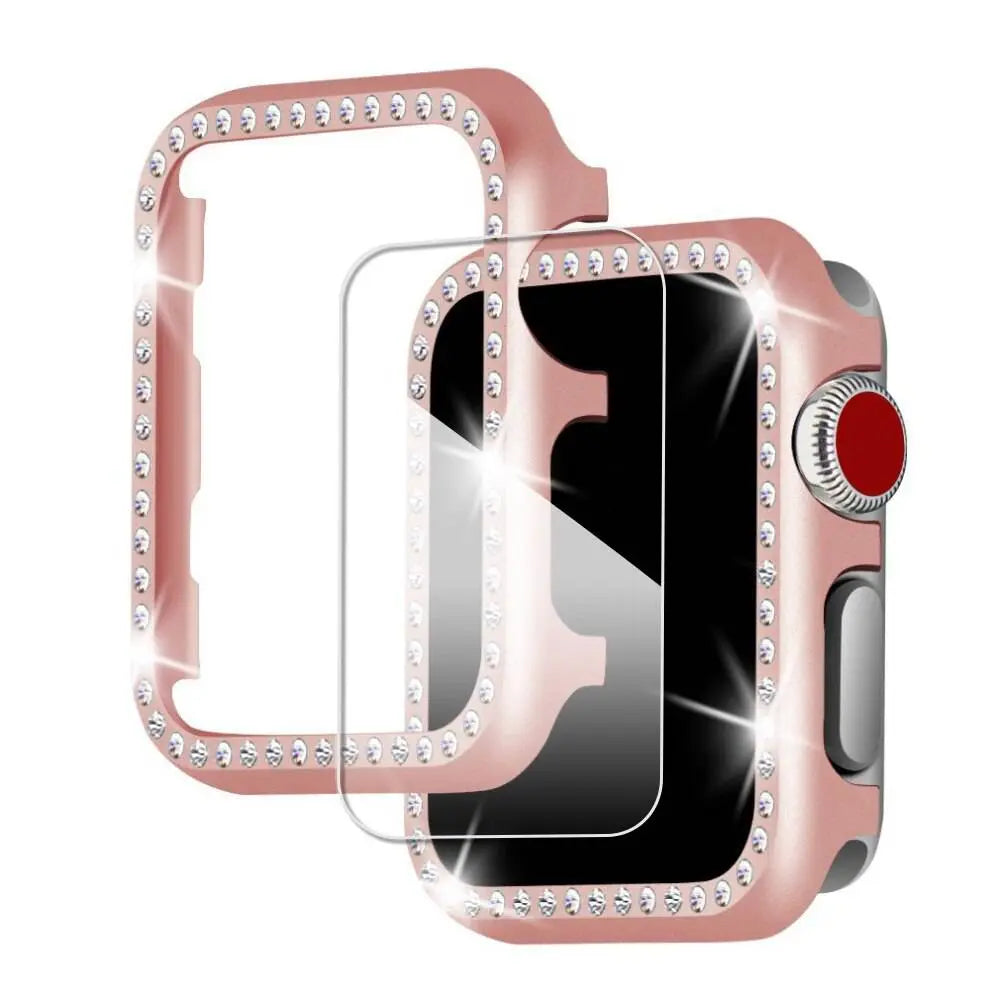Embellished Metal Watch Case & Bracelet-Style Band Bundle for Apple Watch 38-44mm | Thomler