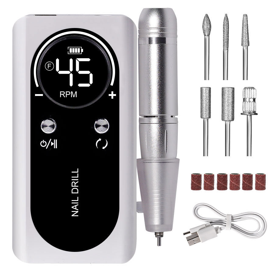Cordless Electric Nail Drill 45000 RPM Rechargeable Manicure Tool Kit for Acrylic Nails Gel Polish Removal Pedicure Filing Shaping Polishing | Thomler